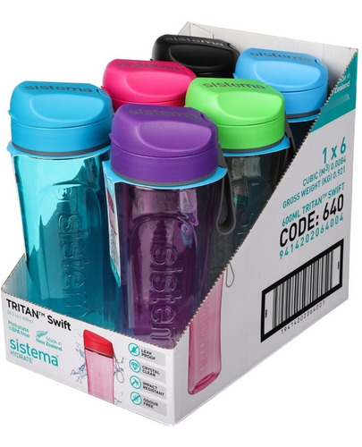 Botella Sistema 600 Ml Cc Tritan Swift Colores Surtidos X 1u