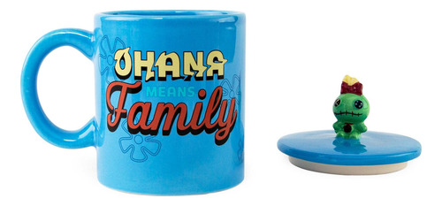 Taza Silver Buffalo Lilo & Stitch Wink Ohana 530 Ml Con Tapa