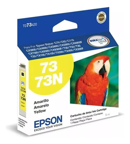 Cartucho Epson 73 Amarillo T073420 Tx200 Tx210 Tx220 Tx300 