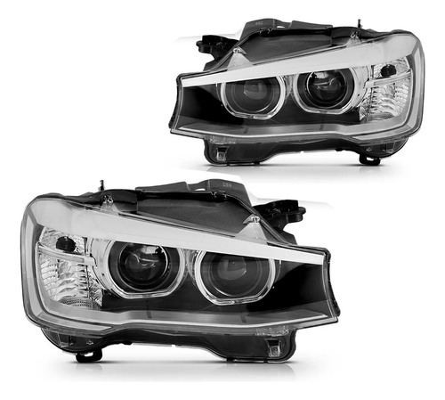 Farol Bmw X3 2013 2014 2015 2016 Elétrico Com Led Drl Tyc