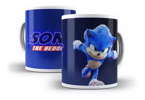 Caneca Sonic O Filme Sonic The Hedgehog Ouriço Correndo