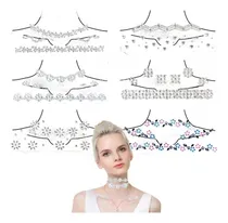Comprar X6 Choquer Autoadhesivos Strass Brillo Gargantilla Fiesta Color