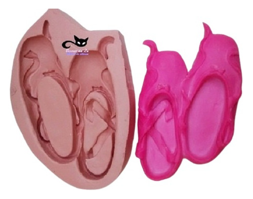 Molde Silicone- Par  Sapatilha Bailarina Gd-15cm ( Bl0287)