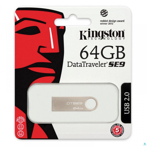 Pendrive Kingston Datatraveler Se9 64gb, Usb 2.0, Metal