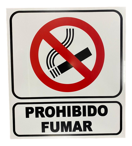 Cartel Prohibido Fumar 40x50 Alto Impacto