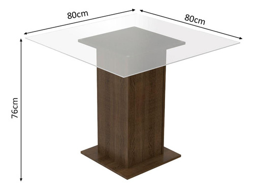 Juego Comedor Aline Madesa Mesa Tablero Vidrio 4 Sillas Mcp