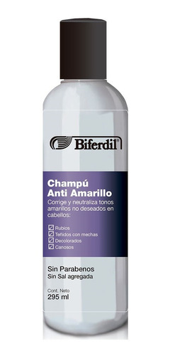 Shampoo Anti Amarillo 295 Ml Biferdil