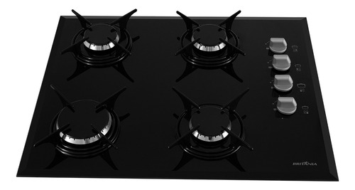 Cooktop 4 Bocas A Gás Bct4p Preto Britânia Bivolt 110V/220V