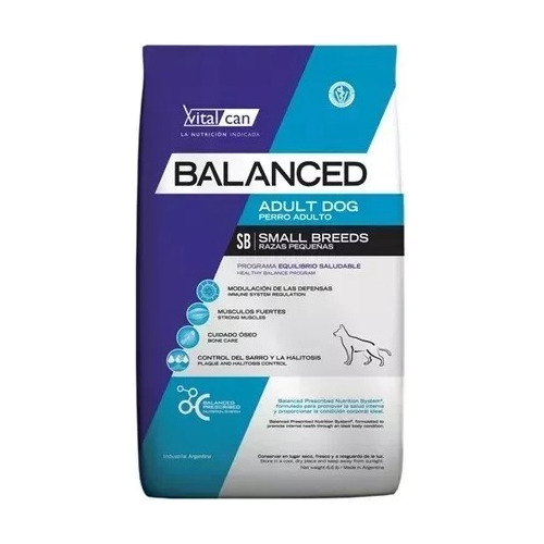 Vitalcan Balanced Perro Adulto Pequeño 15kg Universal Pets