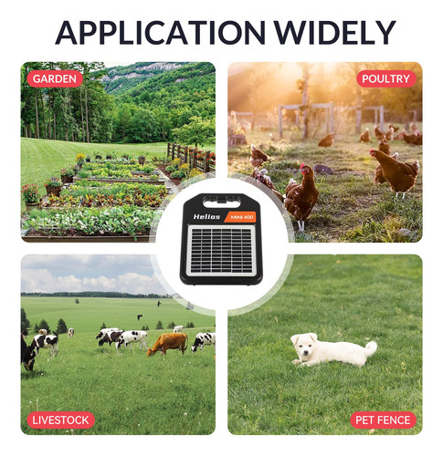 Cargador Eléctrico Solar Energizer Mini400 0.3j Cerca 32 Km Color
