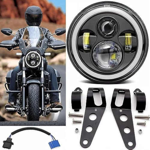 Farol De 7polegadas Motocicletas Off-road Adequado Adaptação