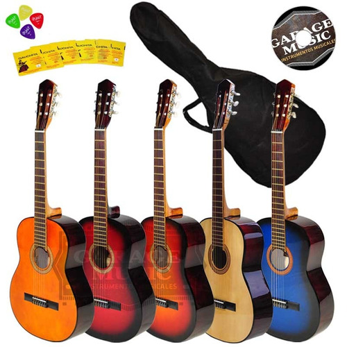 Guitarra Criolla Clasica Funda Pua Encordado Curso Garantia