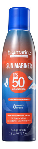 Biomarine Sun Marine Fps 50 - Protetor Solar Em Spray 200ml