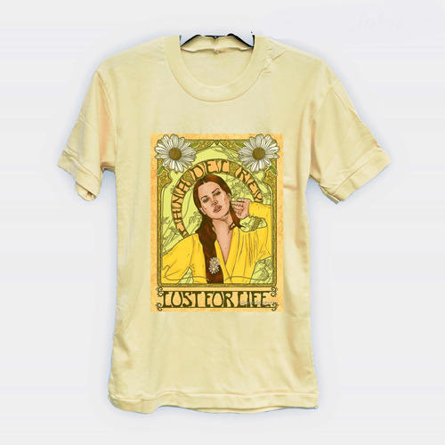 Playera Lana Del Rey Mujer Amarillo Camiseta Moda Aesthetic