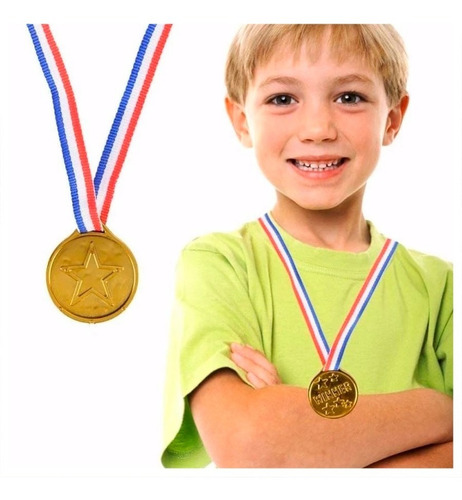 Imagen 4 de 10 de Medallas Doradas Ganador Evento Deportivo Niños 5unid Jg8z