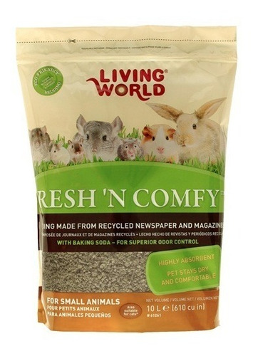 Imagen 5 de 5 de Sustrato Papel Conejo Cobayo Hamster 2,2kg 10lt Living World