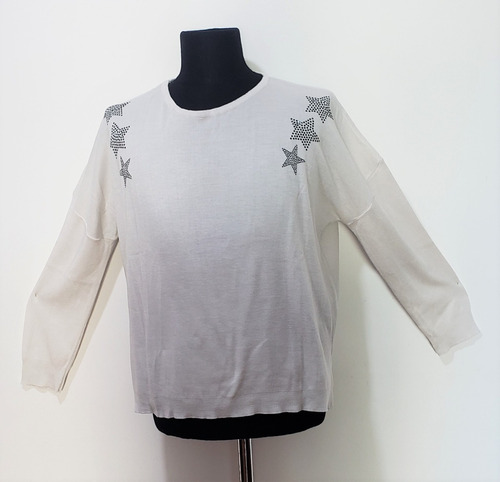 Maxi Sweater Mujer Hilo Manga Larga Estrella Degrade