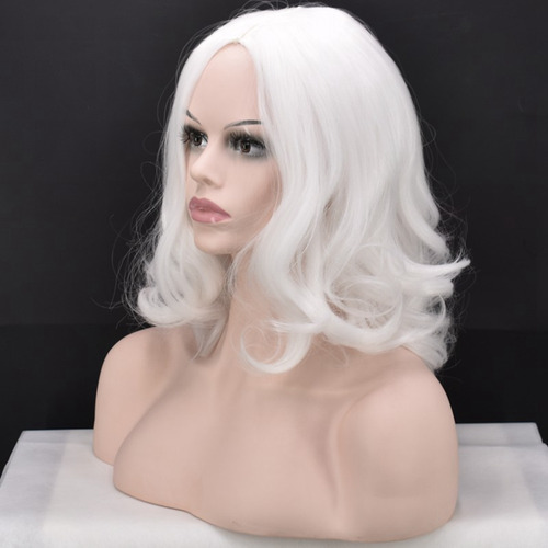 Peluca Navideña Para Cosplay, Barba De Papá Noel, Blanca, Ri