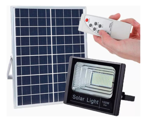 Lampara Solar Led Con Control Remoto 100w Impermeable Cl750s