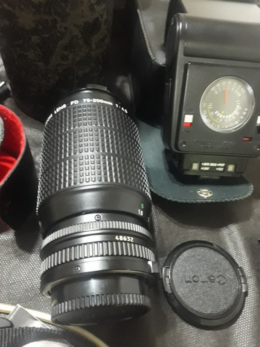 Máquina Fotográfica Canon Antiga + Acessórios