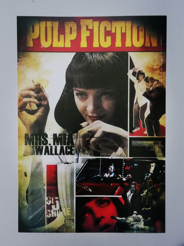 Póster Pulp Fiction Mia Wallace Collage 