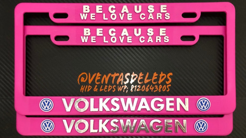 Porta Placas Linea Pink Chevrolet, Nissan, Volkswagen.