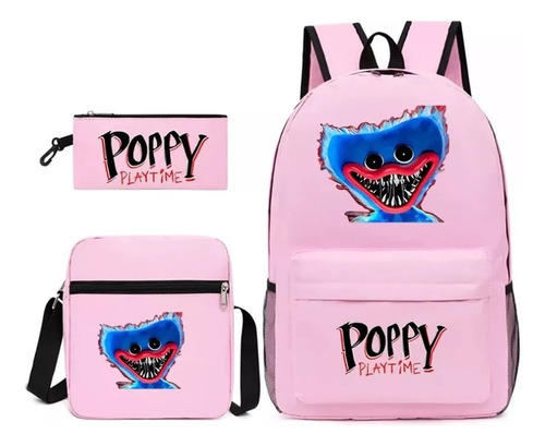 Mochila Con Accesorios Huggy Wuggy Juego De 3 Piezas