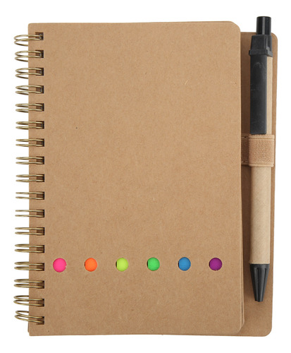 Cuaderno Portátil Simple De Cuero De Doble Bobina