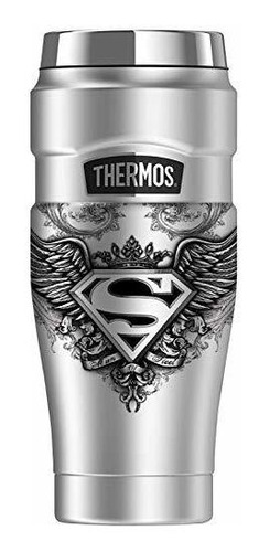 Superman Winged Logo, Thermos Stainless King Vaso De Viaje D