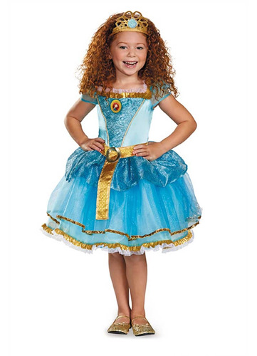 Disfraz Para Niña Princesa Merida Disney Tutu Talla M 7-8