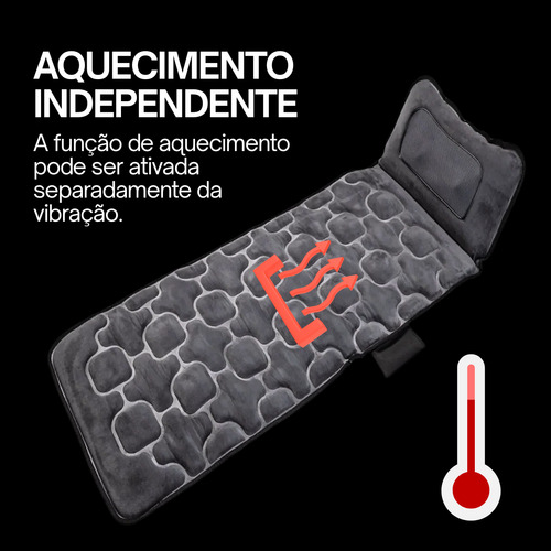 Esteira Colchonete Massageador Com Aquecimento E 9 Modos Alívio Completo Para Costas, Pescoço, Pernas E Corpo Inteiro