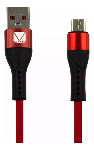 3pz Cable Micro Usb V8 Reforzado Tela Puntas Metálicas 3m