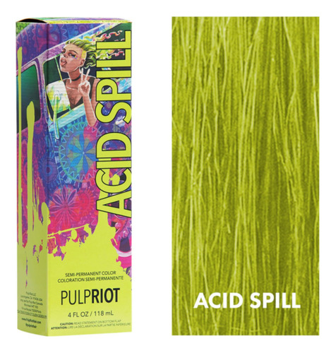 Pulp Riot - Color Semipermanente De Derrames Acidos, 4 Onzas