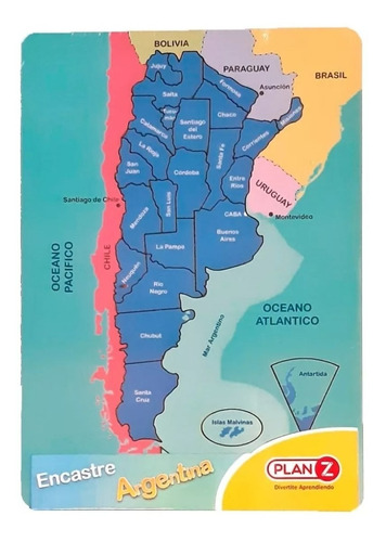 Mapa Argentina De Madera Encastre Plan Z - Sharif Express