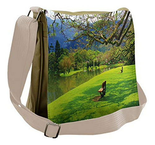 Bolso De Mensajero - Ambesonne Nature Bag, Panoramic Public 