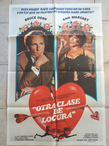 Antiguo Afiche Cine - Otra Clase De Locura  *