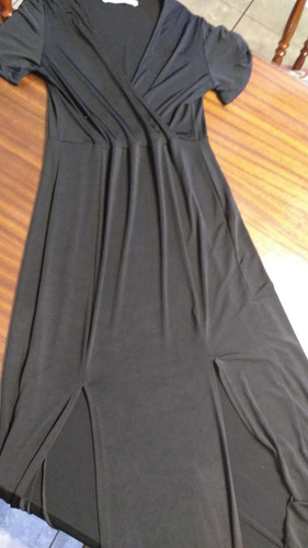 Vestido Tramps En Lycra Negra Con Tajos T Small