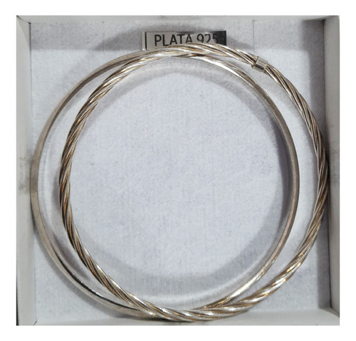 2 Pulseras Esclavas Plata 925 