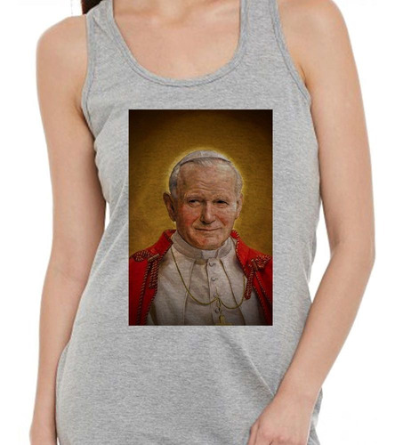 Musculosa Pintura Papa Juan Pablo Ii Religion