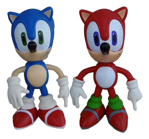 Boneco Sonic Vermelho Articulado Action Figure Grande 25cm