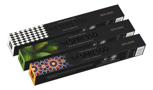 Pack 20 Capsulas Nespresso Paris, Rio De Janeiro O Istambul