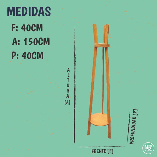 Imagen 2 de 8 de Perchero De Pie Moderno Nordico Pintado Mundopino