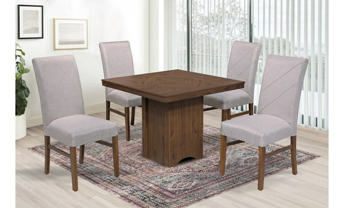 Comedor 4 Sillas Soter Encino Këssa Cdmx