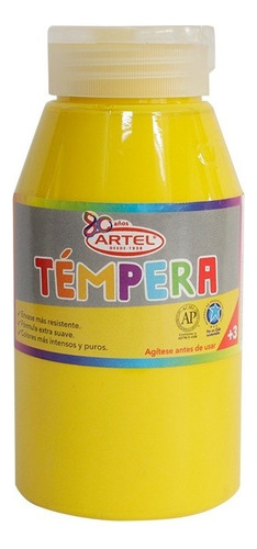 Frasco Tempera Artel 250ml - Los Colores Color Amarillo Limon 72