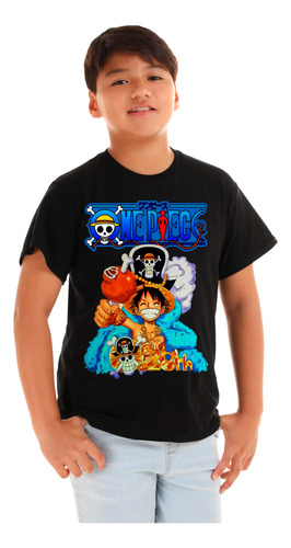  Remera Camiseta One Piece Luffy Anime Monkey En 4 Diseños