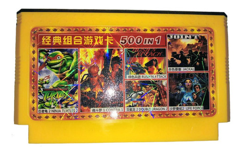 Imagen 1 de 4 de Cartucho Juegos 500 En 1 Family Game 8 Bit Computer Famicom
