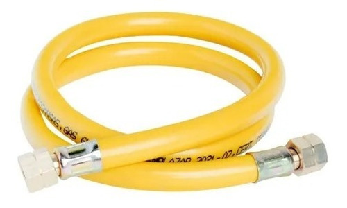 Manguera Flexible P/ Gas Amarilla 3/8 X 3/8 1mt Certificada