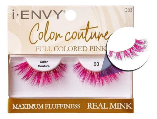 Cílios Postiços I-envy Color Couture Real Mink Pink Ic03