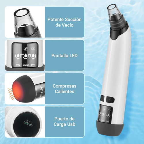 Removedor De Espinillas Limpiador Poros, 4 Sondas Con 3