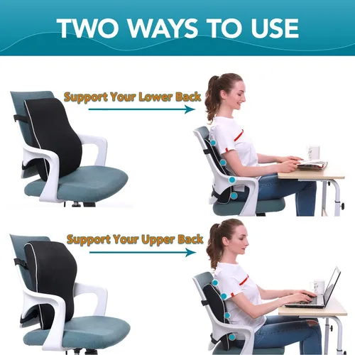 Almohada De Soporte Lumbar Cojín De Respaldo Coche Oficina